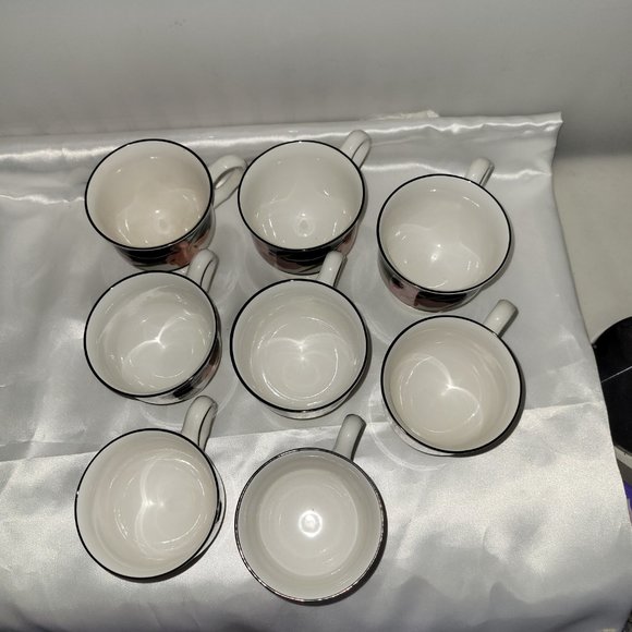 Sango Allure - Set of 8 Footed Coffee Cups - Excellent Condition - Picture 9 of 11